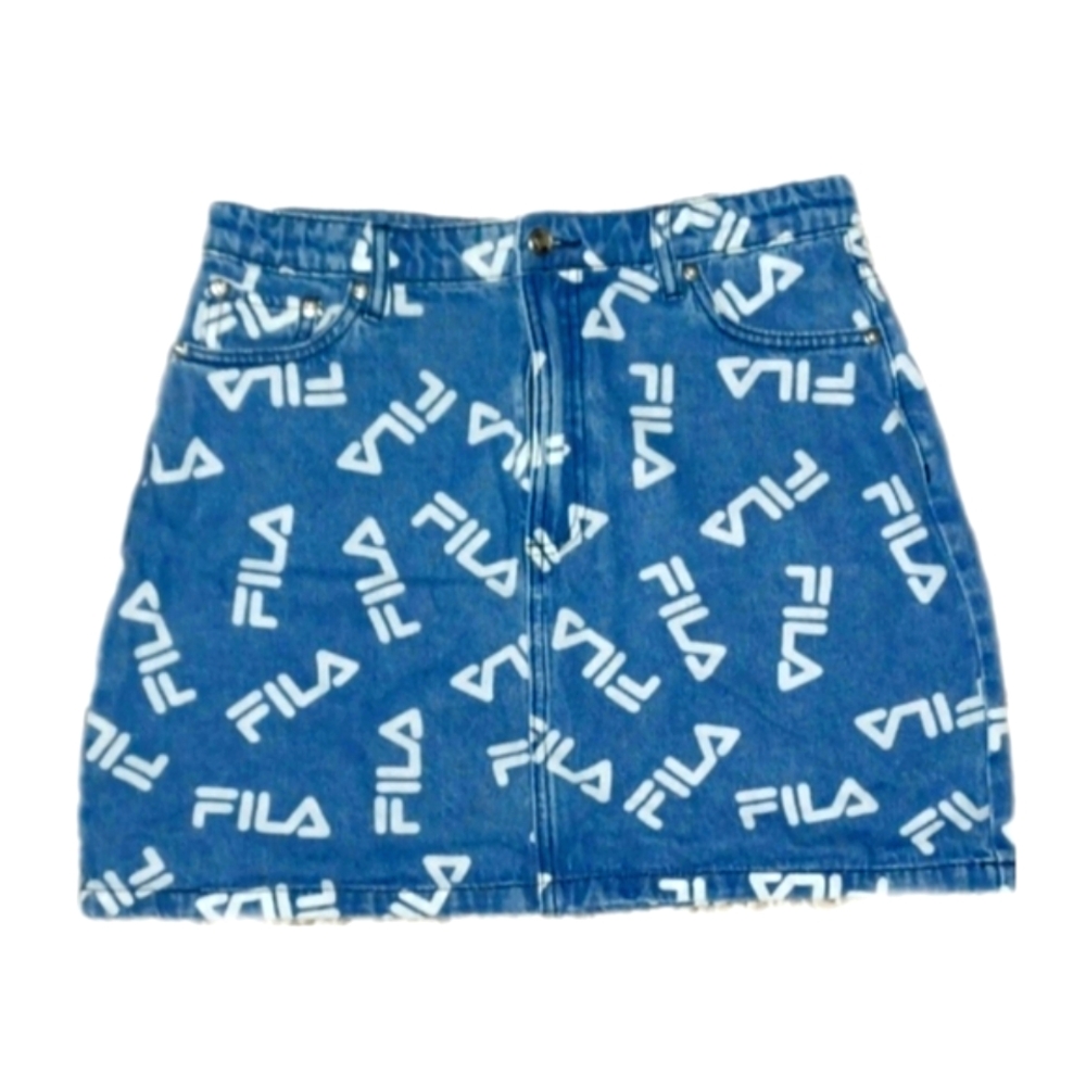 Fila | Blue Jean Mini Skirt - Picture 3 of 7